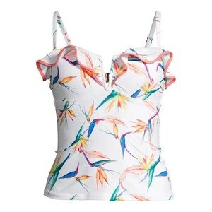 Time and Tru Women's Birds of Paradise Tankini Swimsuit Top Plus Size 2XL